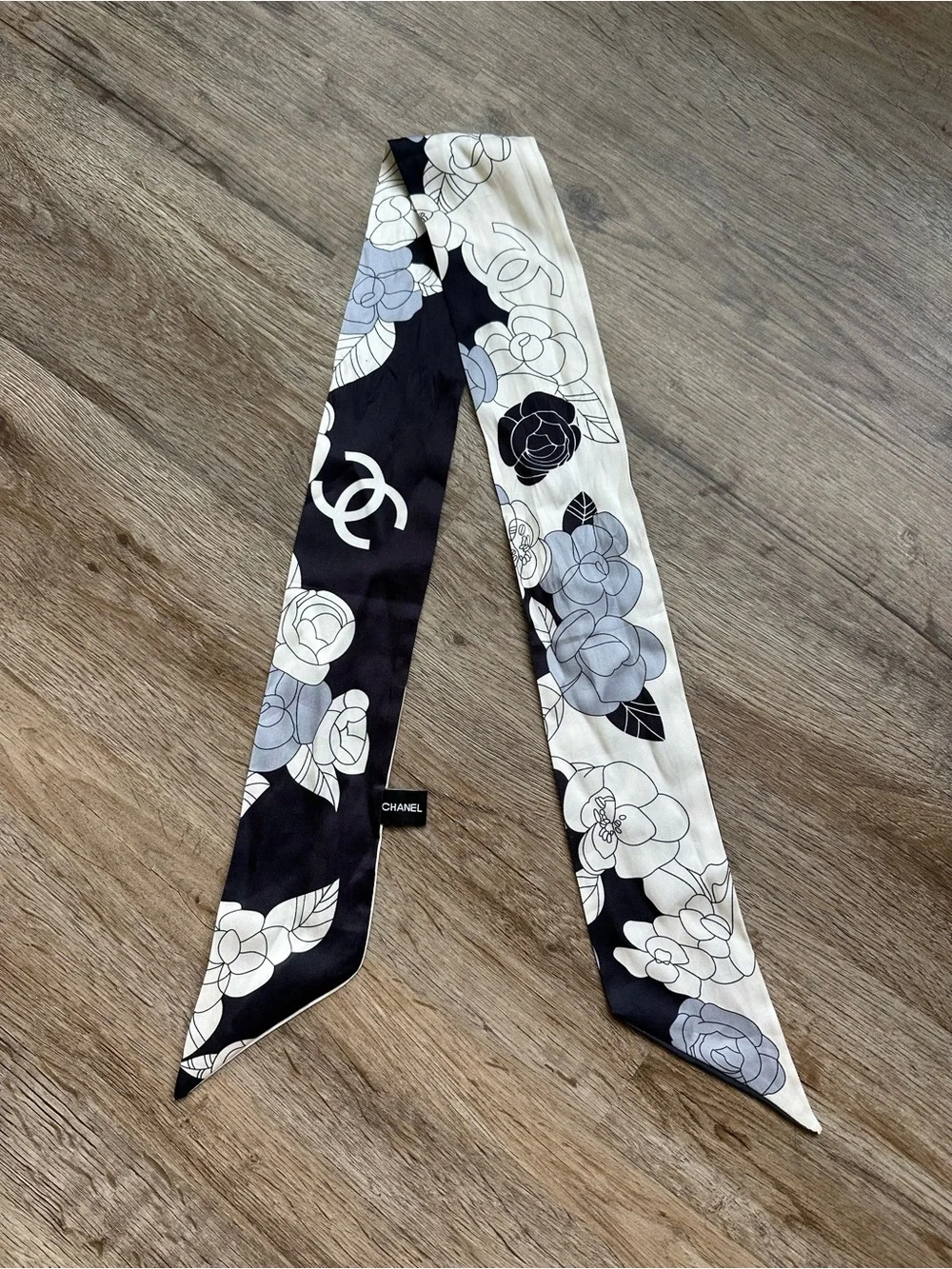 CHANEL Silk Scarf Tie